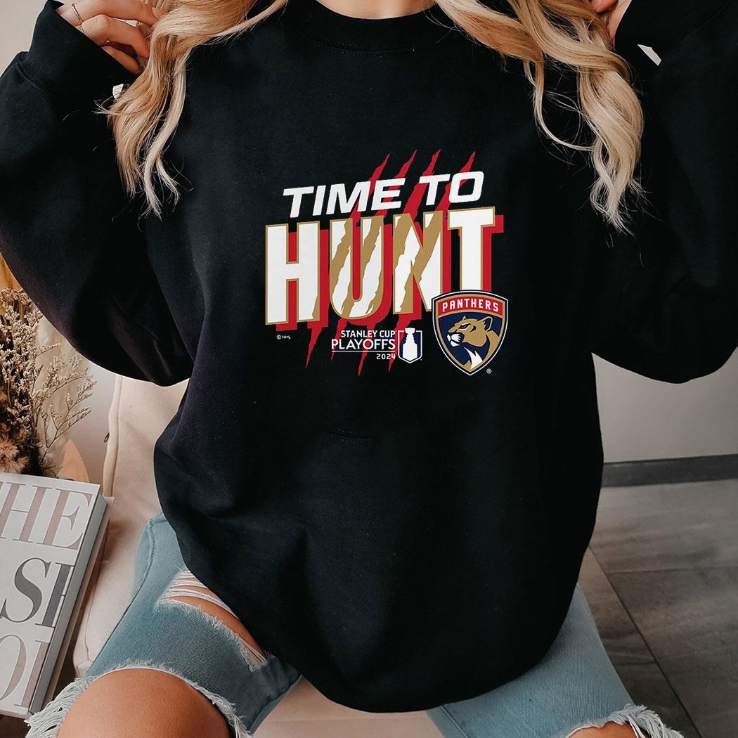 Time To Hunt Florida Panthers Fanatics Branded 2024 Stanley Cup Playoffs Slogan T-shirt Hoodie Time To Hunt Florida Panthers Fanatics Branded 2024 Stanley Cup Playoffs Slogan T-shirt Hoodie