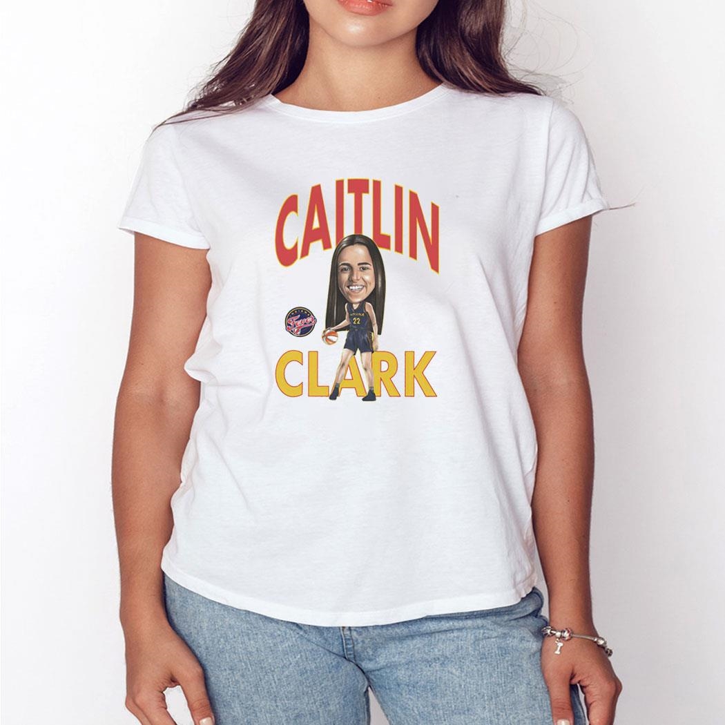 Caitlin Clark Cartoon Shirt Ladies Tee