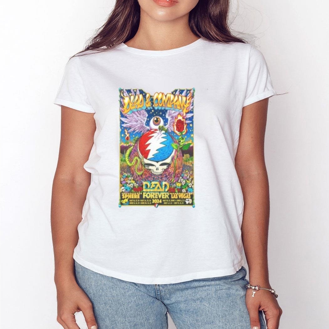 Dead And Co 2024 Show At Sphere In Las Vegas Nv Poster Shirt Ladies Tee