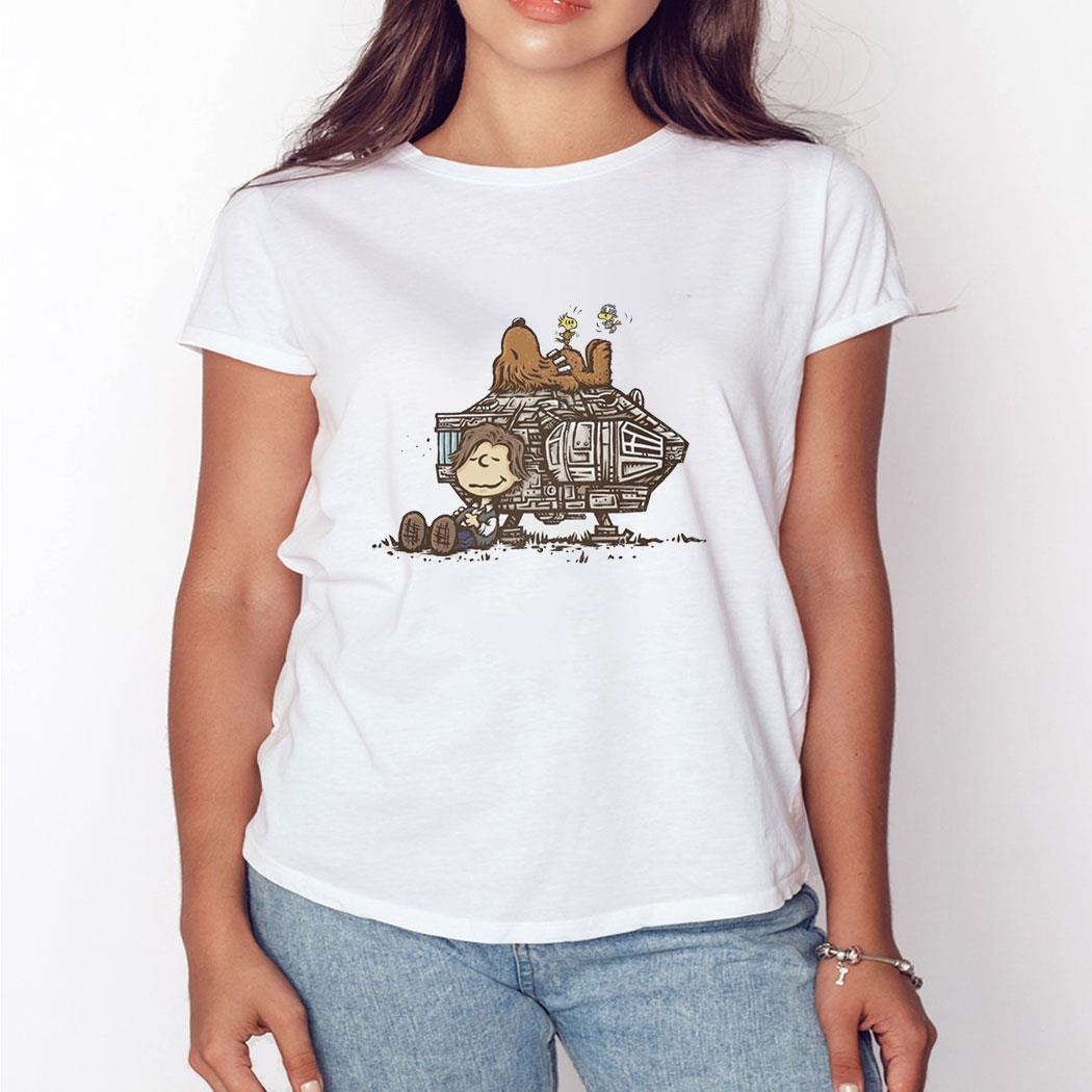 Han Solo And Chewbacca Star Wars X Charlie Brown And Snoopy Peanuts Chewbeagle Shirt Hoodie