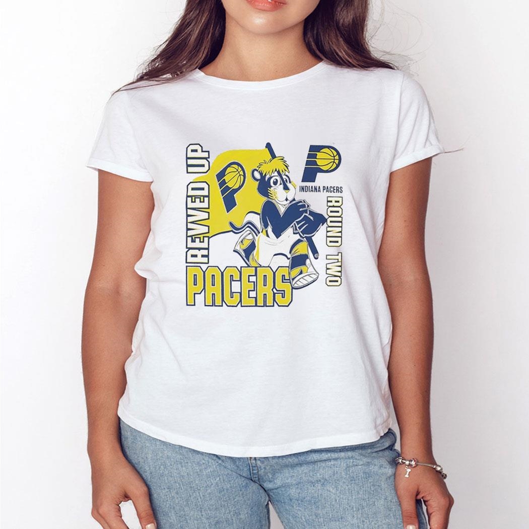 Indiana Pacers Revved Up Round Two Playoff Shirt Ladies Tee