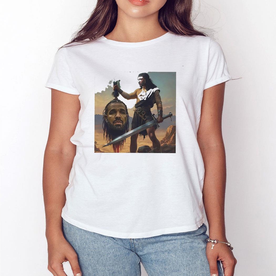 Kendrick Lamar Taking Drake’s Head Shirt Hoodie