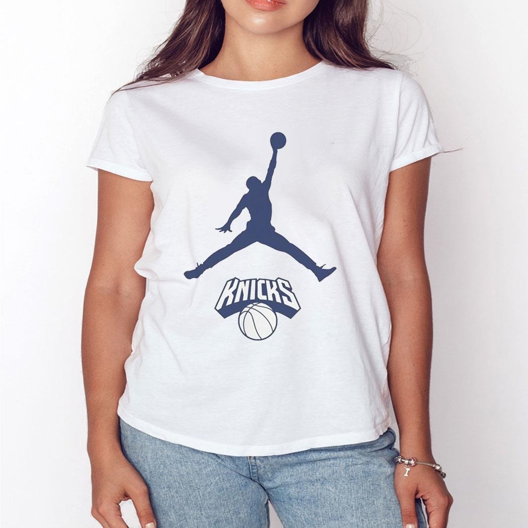 New York Knicks Jordan Logo T-shirt Ladies Tee