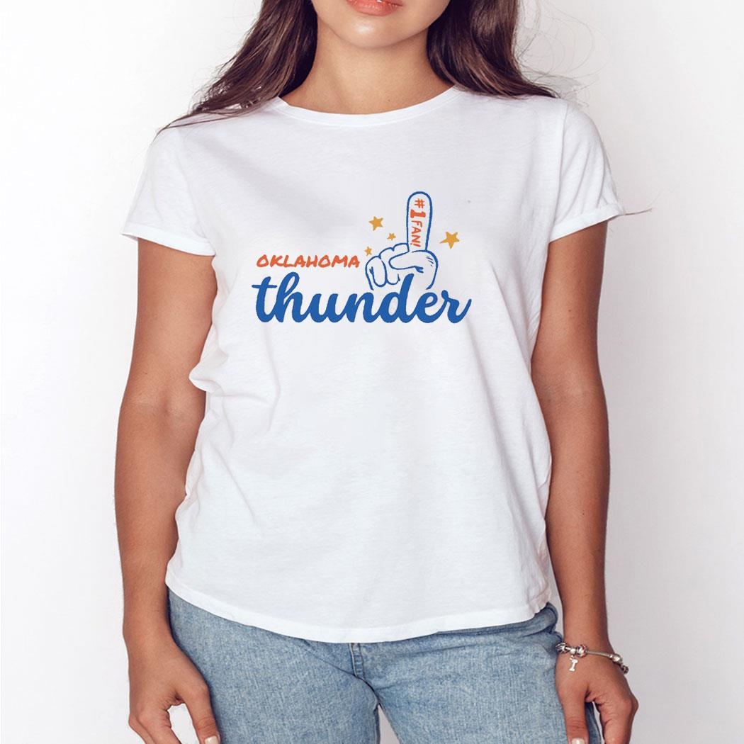Oklahoma City Thunder No 1 Fan Finger Shirt Hoodie