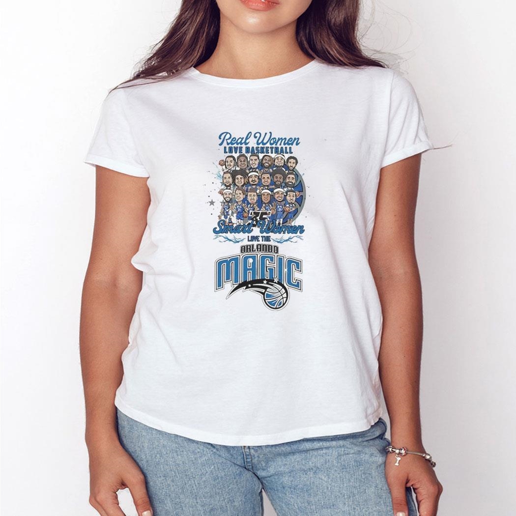 Real Women Love Basketball Smart Women Love The Orlando Magic Basketball Shirt Ladies Tee
