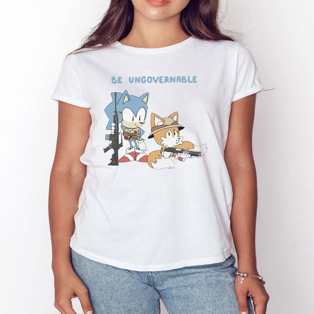 Sonic And Tails With Gun Norted Wayfinder Be Ungovernable T-shirt Hoodie