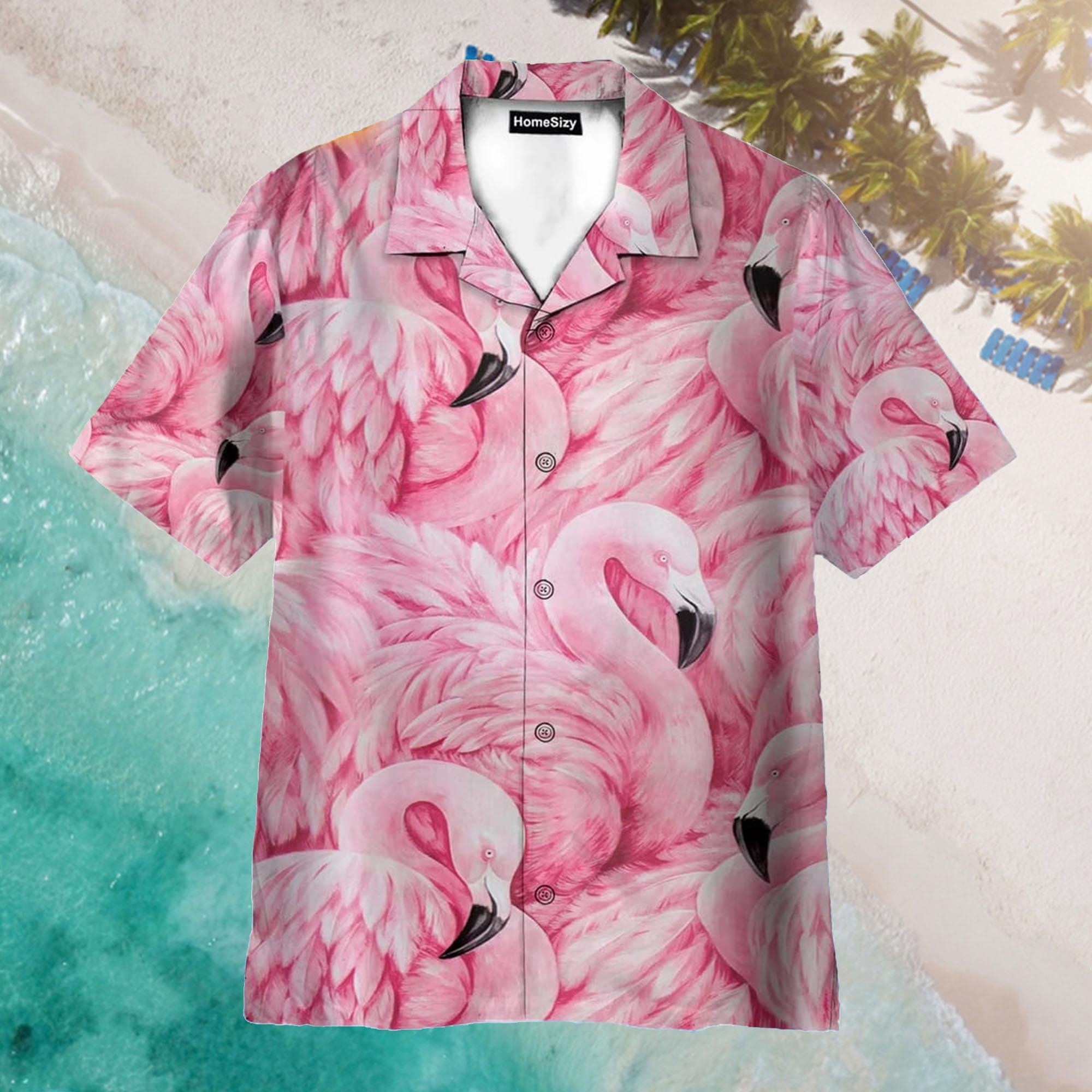 Pink Flamingo Aloha Hawaiian Shirt