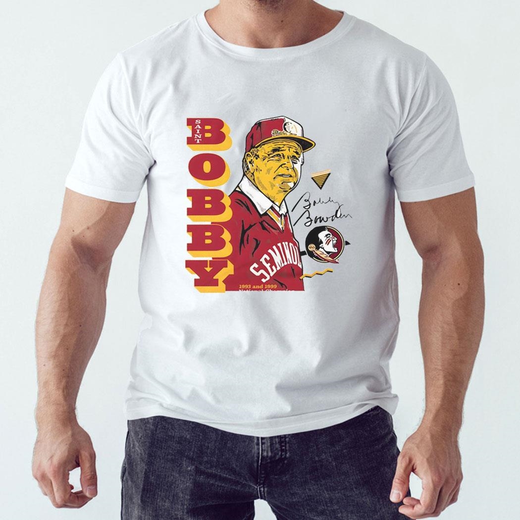 Bobby Bowden Florida State Seminoles 1993 And 1999 National Champions Signature T-shirt Hoodie