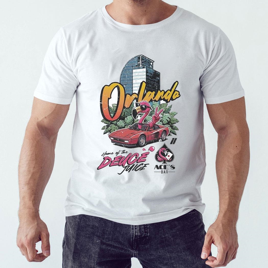 Orlanda Home Of The Deuce Juice Ace’s Bar Flamingo T-shirt Hoodie