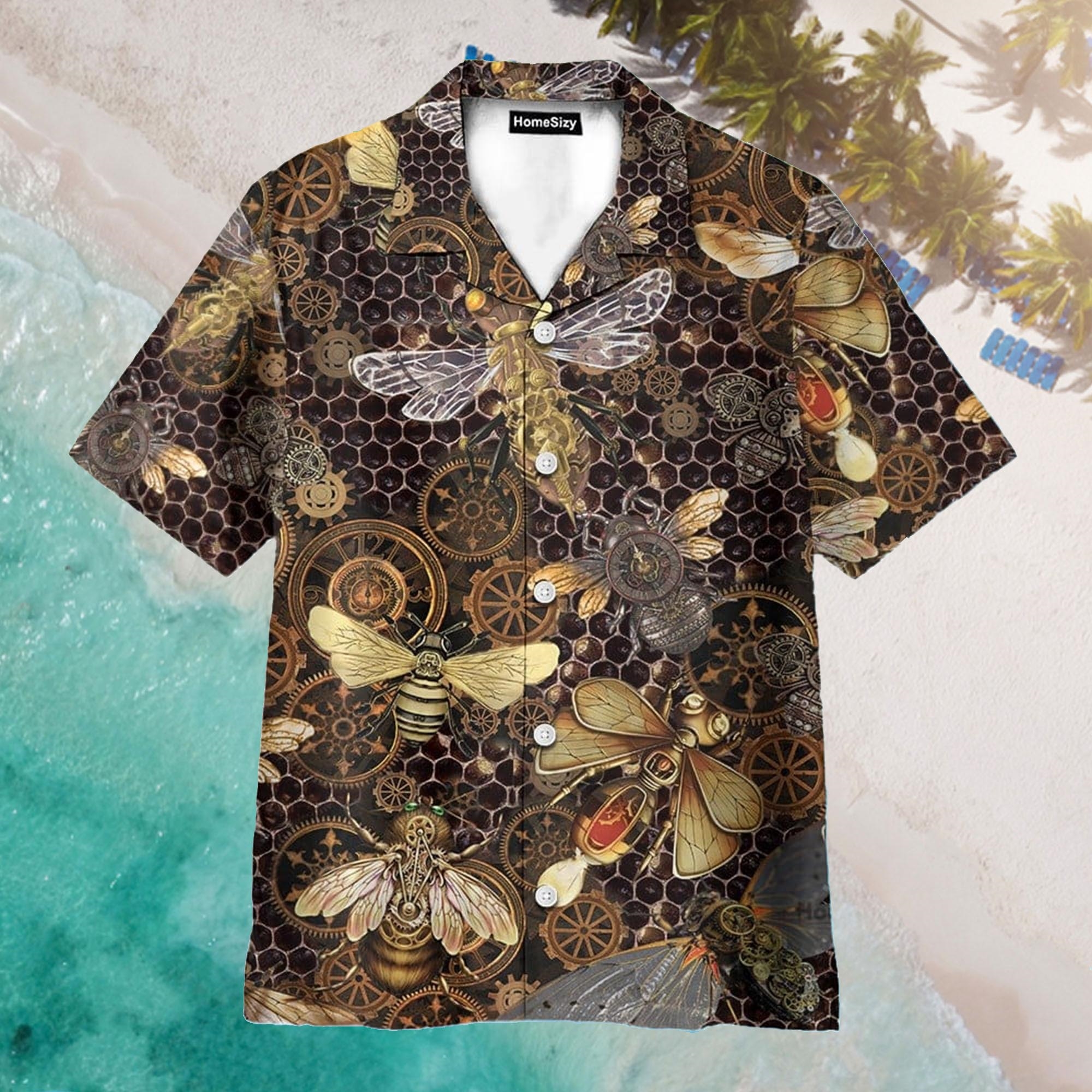 Steampunk Bee Aloha Hawaiian Shirt