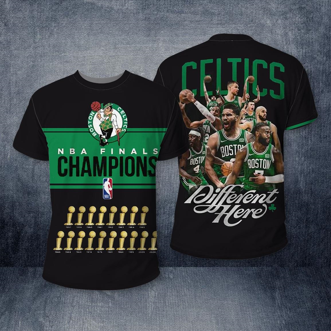 Boston Celtics Finals 2024 18x Champions Different Here Shirt