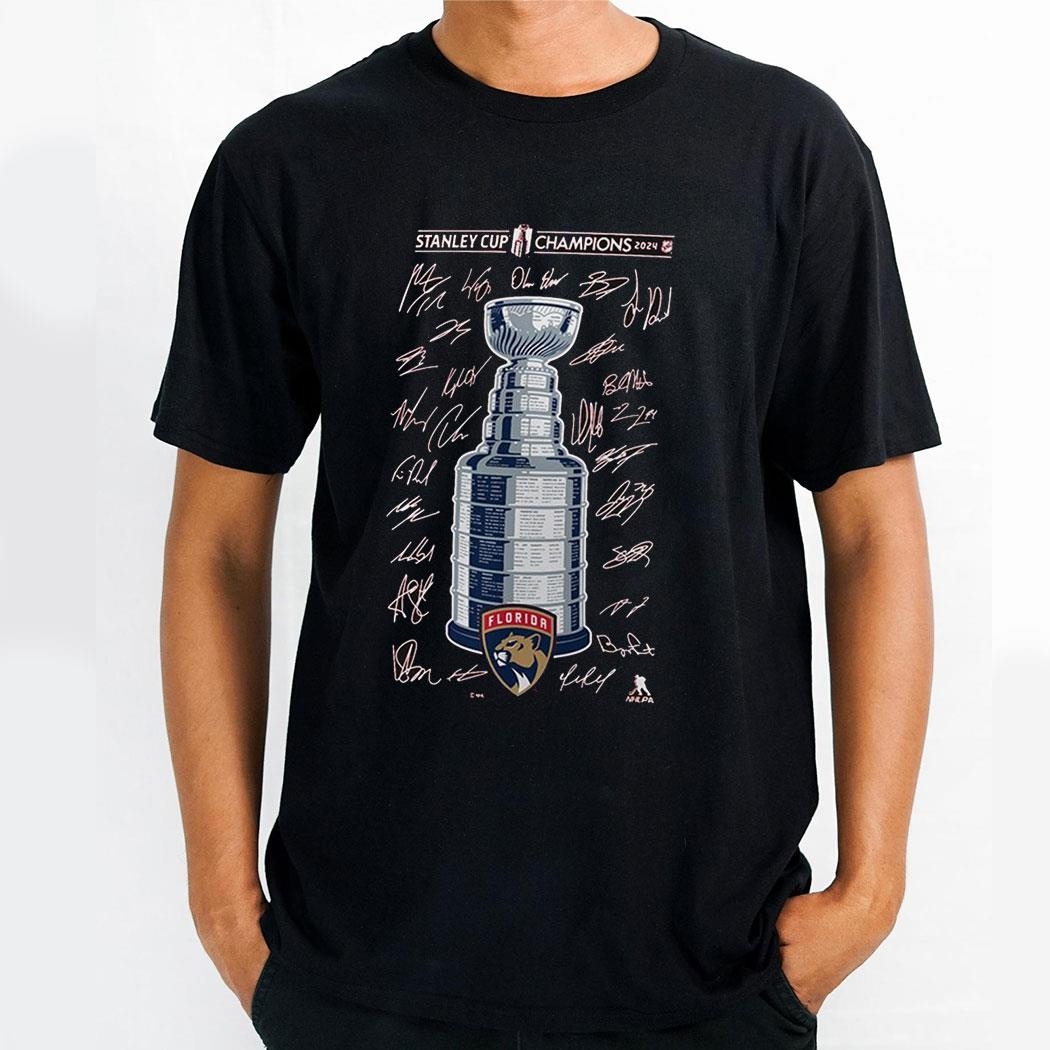 Florida Panthers 2024 Stanley Cup Champions Signatures All Players Shirt Hoodie