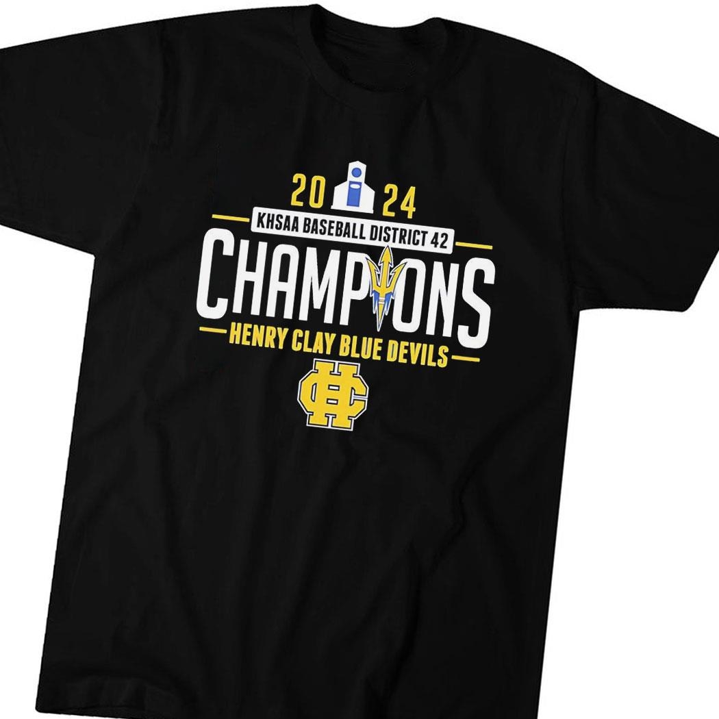 Khsaa Baseball District 42 Champions Hery Clay Blue Devils 2024 Shirt