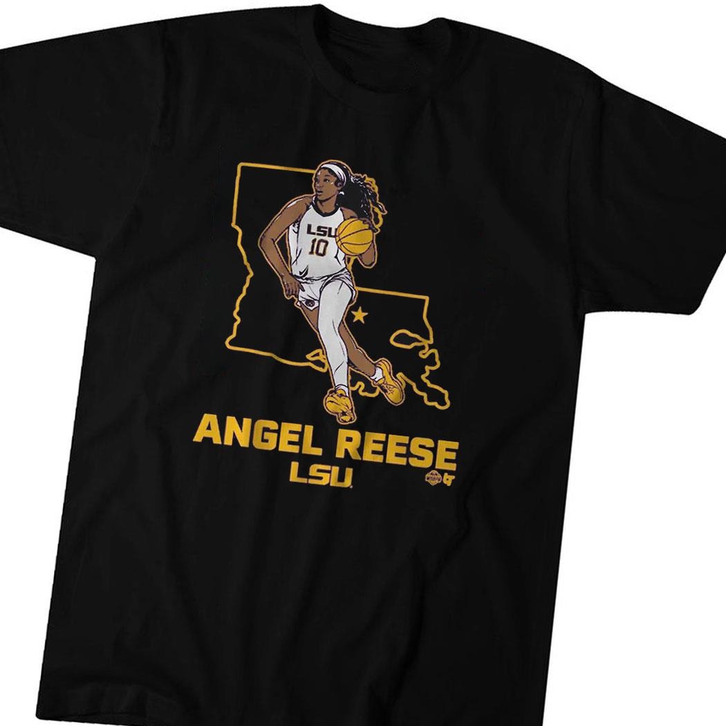 Lsu Angel Reese State Star Basketball Shirt