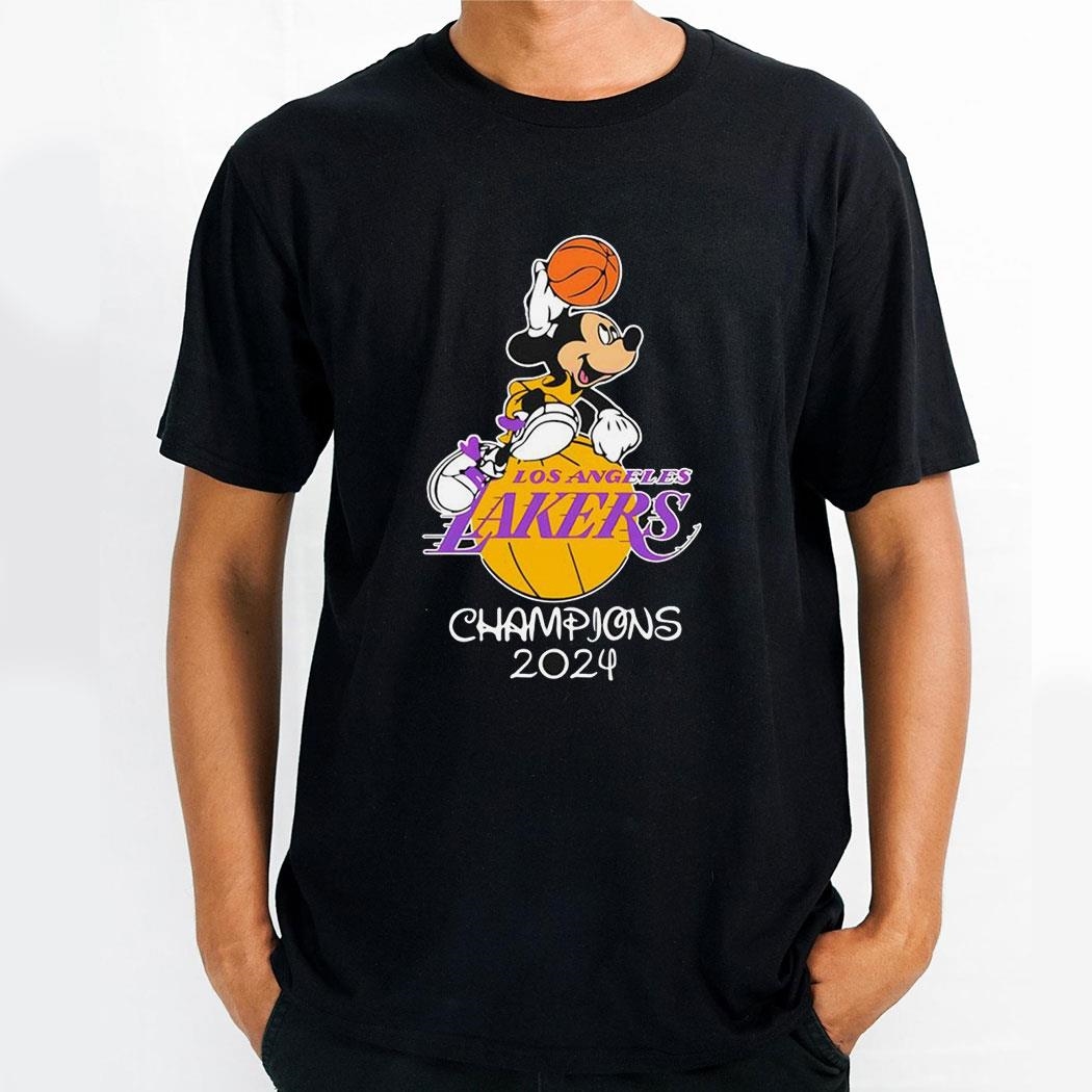 Mickey Mouse Los Angeles Lakers Champions 2024 Cartoon Shirt Hoodie