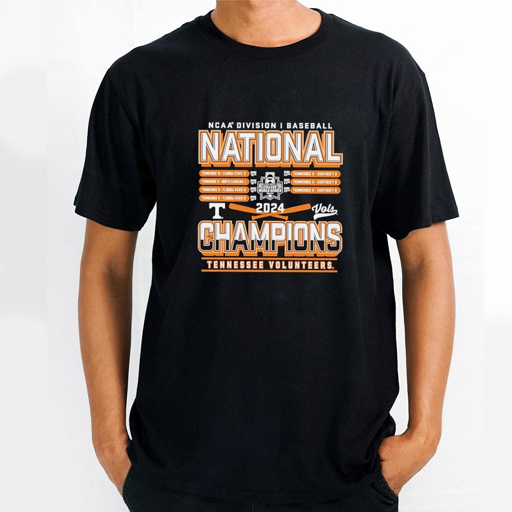 Ncaa Division I Baseball National Champions Tennessee Volunteers Baseball 2024 Shirt Hoodie