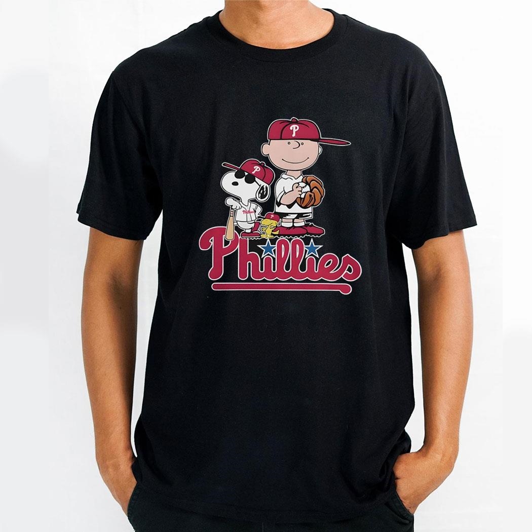 Peanuts Snoopy And Charlie Brown Philadelphia Phillies Baseball Logo 2024 Shirt Hoodie
