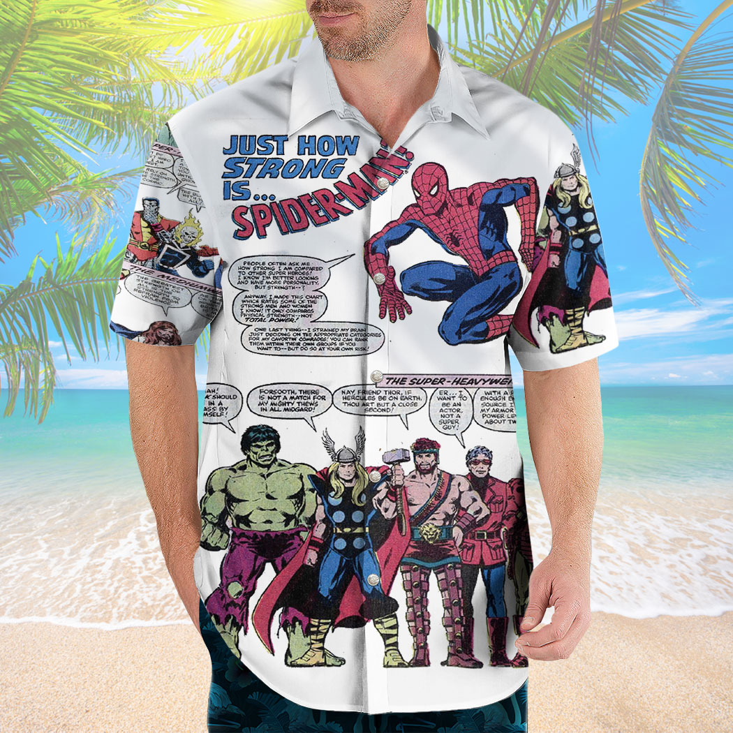 Marvel Strength Chart Hawaiian Shirt