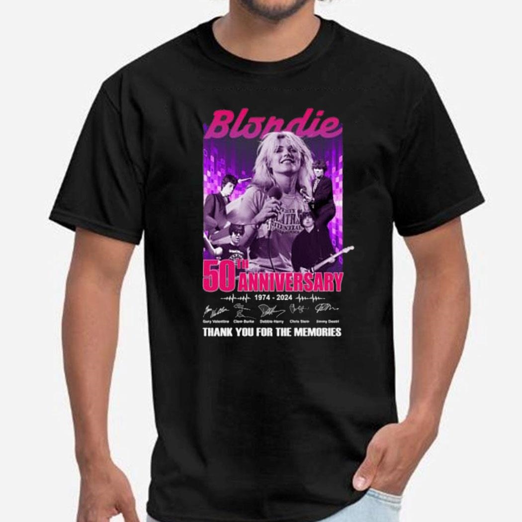 Blondie 50th Anniversary 1974 2024 Thank You For The Memories Shirt