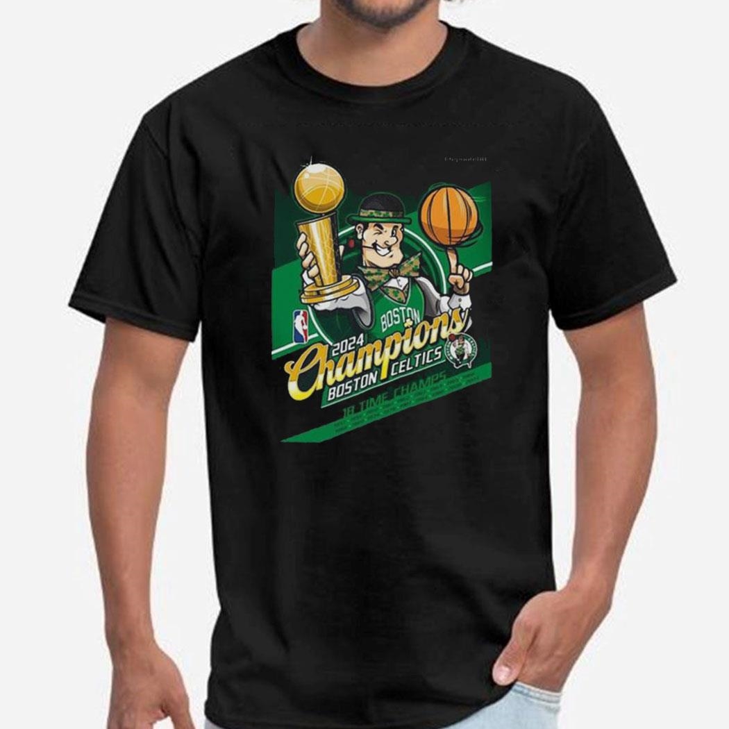 Boston Celtics Mascot 18 Time Nba Finals Champions Shirt Hoodie