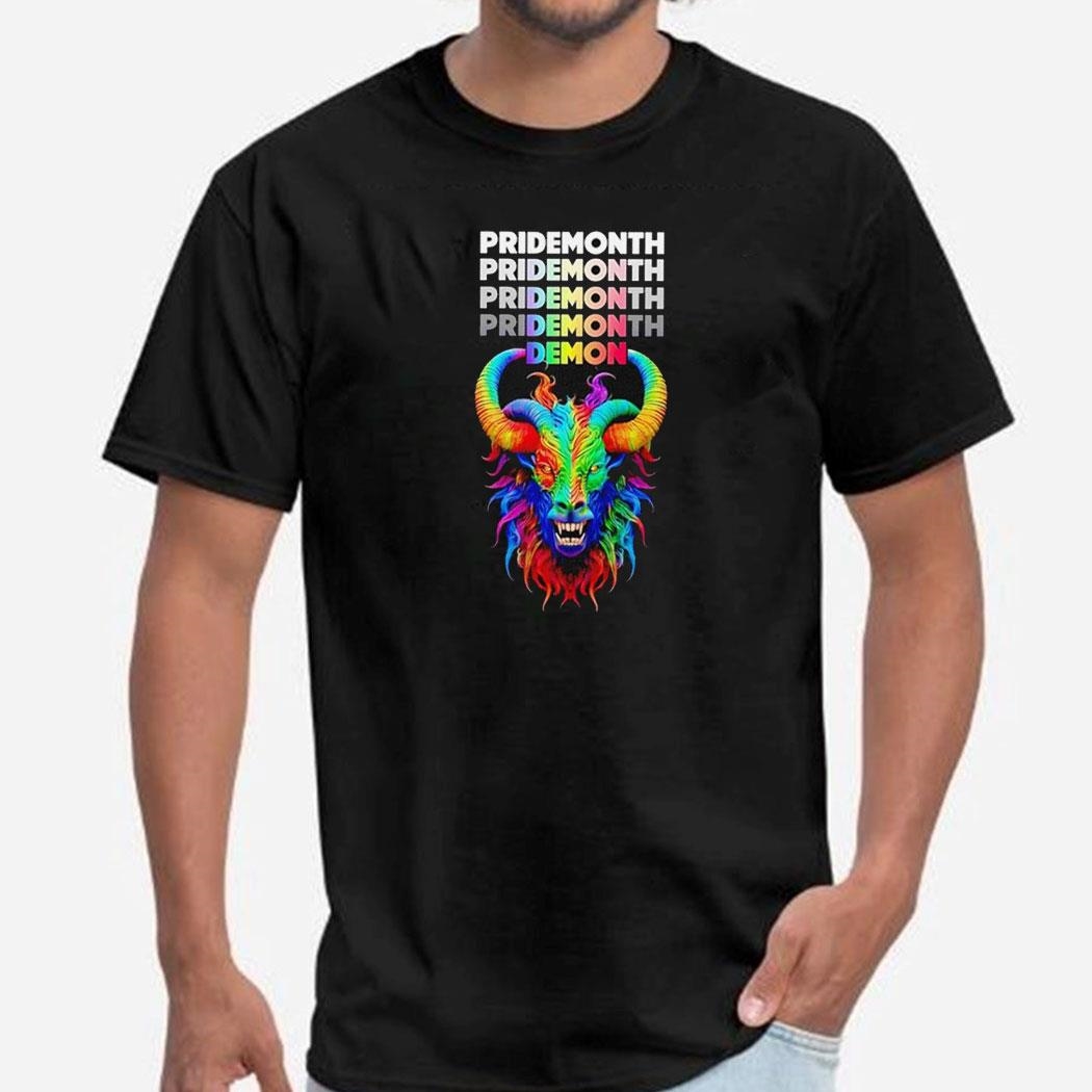 Goat Pridemonth Demon Tee Hoodie