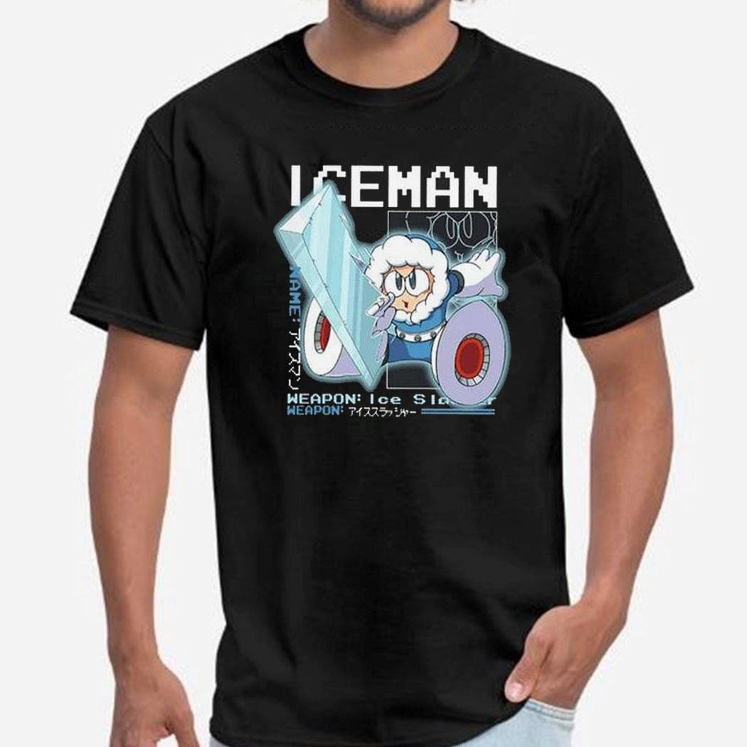 Mega Man Capcom Iceman Large Shirt Hoodie