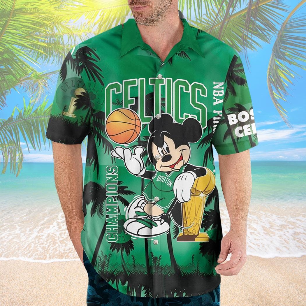 Mickey Mouse Boston Celtics Nba Champions 2024 Hawaiian Shirt