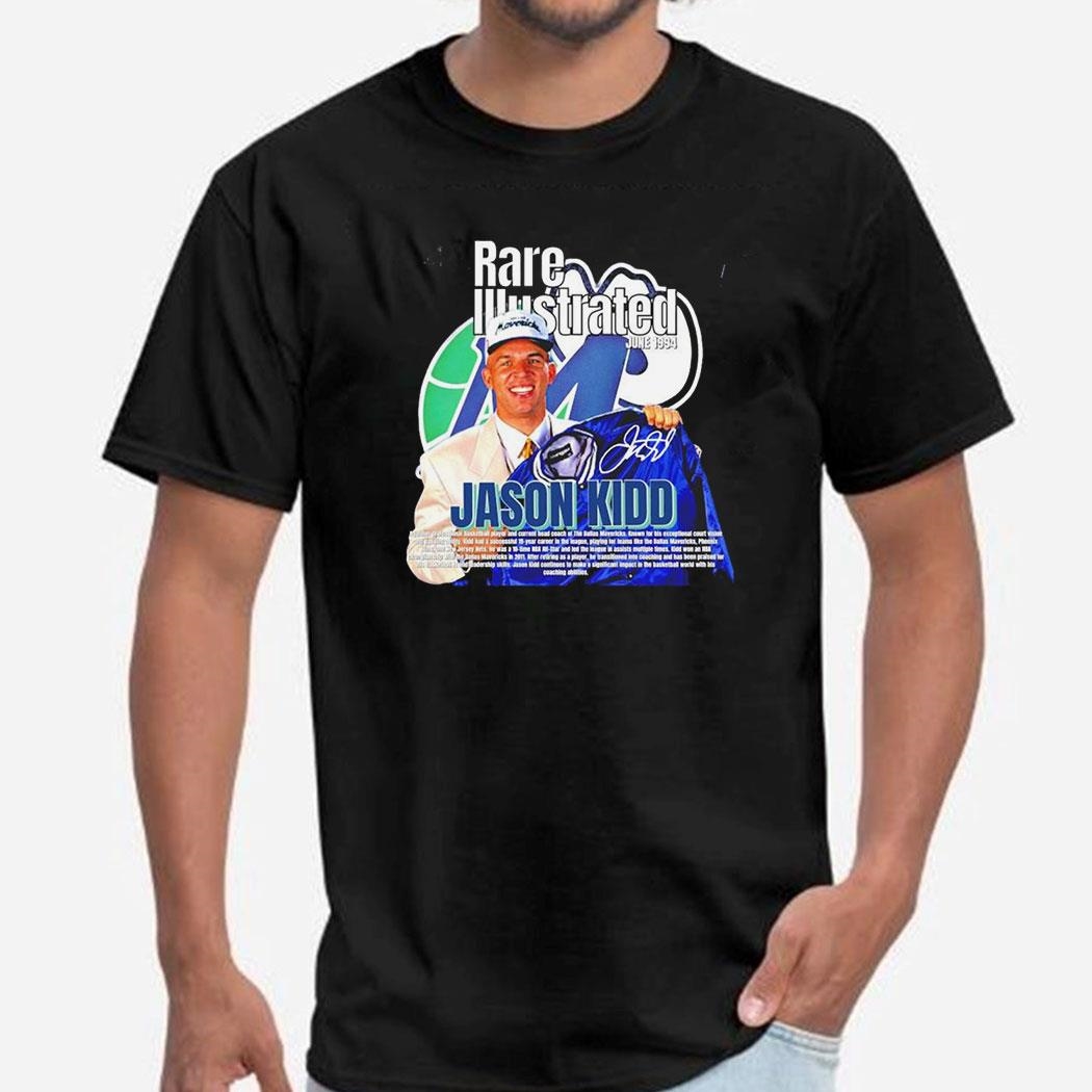 Rare Illustrated June 1994 Jason Kidd Signature Shirt Rare Illustrated June 1994 Jason Kidd Signature Shirt