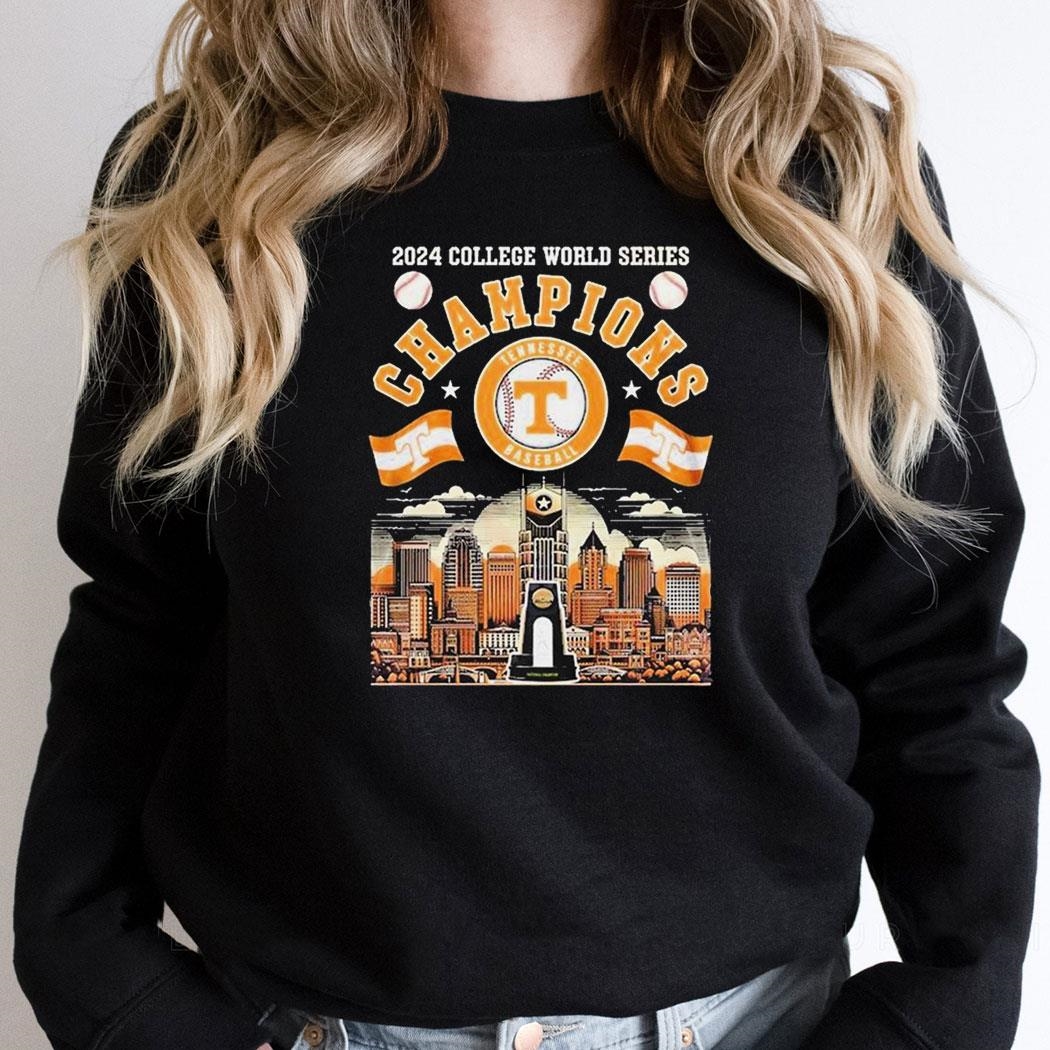 2024 Tennessee Volunteers College World Series Champions Skyline Shirt Hoodie