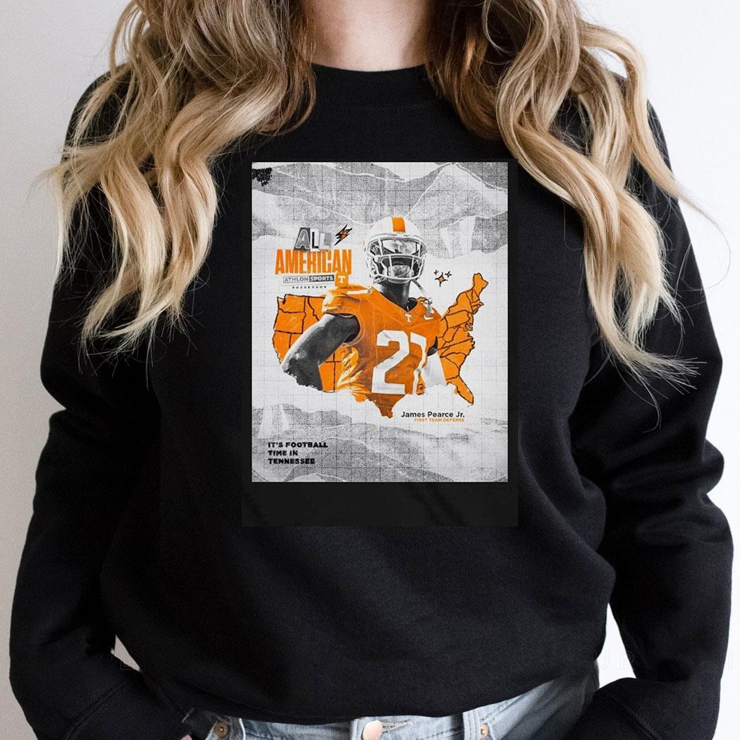 James Pearce Jr Preseason All American Athlon Sports Itt Football Time In Tennessee Volunteers Shirt