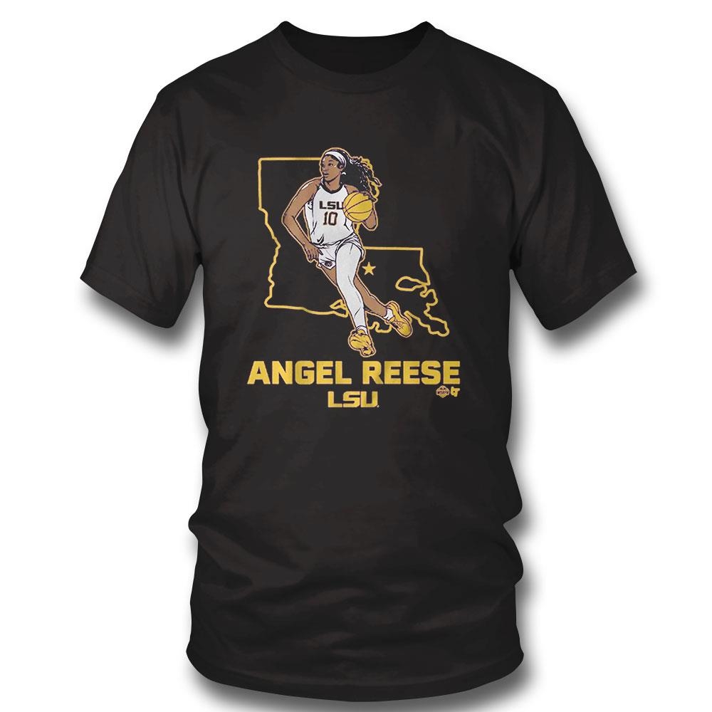 Lsu Angel Reese State Star Basketball Shirt