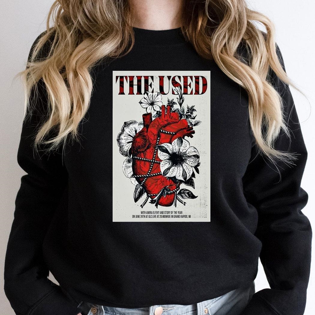The Used June 24 2024 Glc Live At 20 Monroe Grand Rapids Mi Poster Women Hoodie