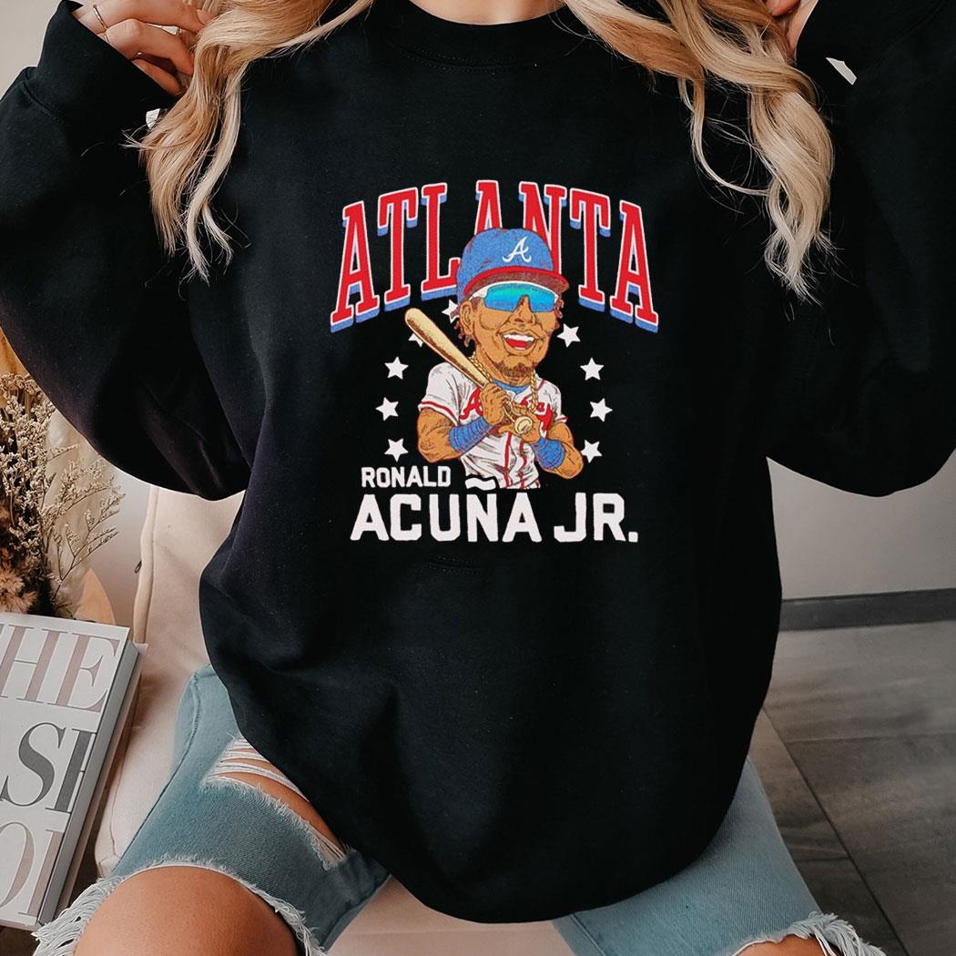 Atlanta Braves Ronald Acuna Jr Shades Tee Hoodie