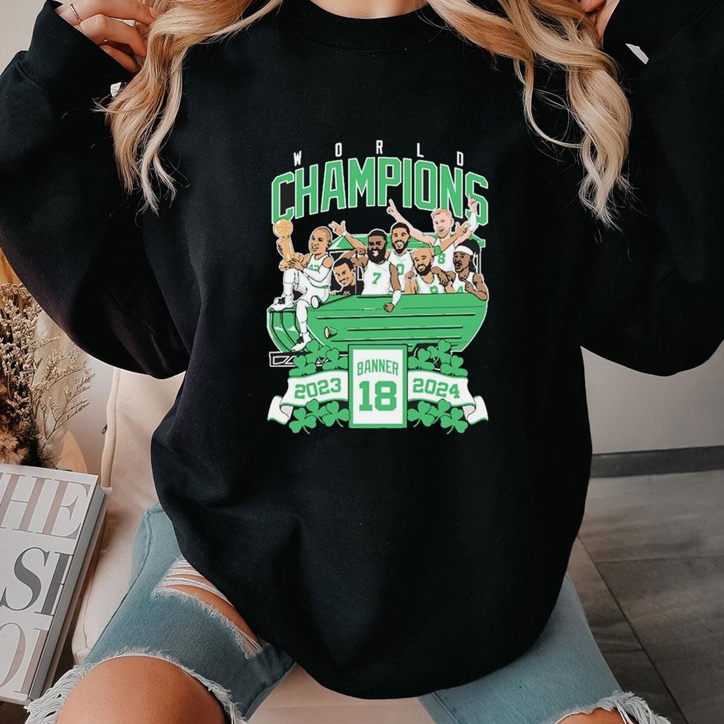 Banner 18 Duck Boat Boston Celtics Champions Shirt Hoodie