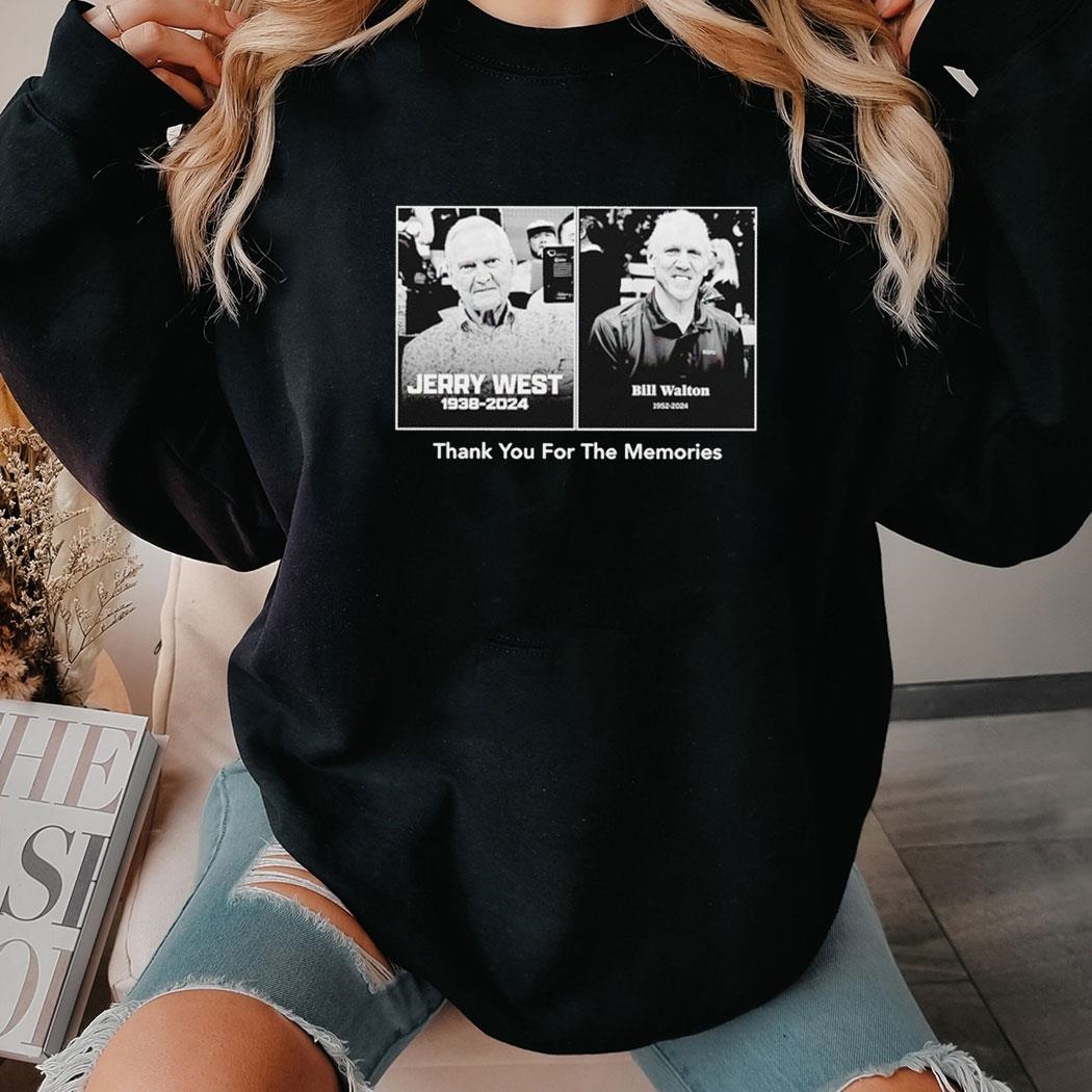 Bill Walton And Jerry West Thank You For The Memories Shirt Hoodie