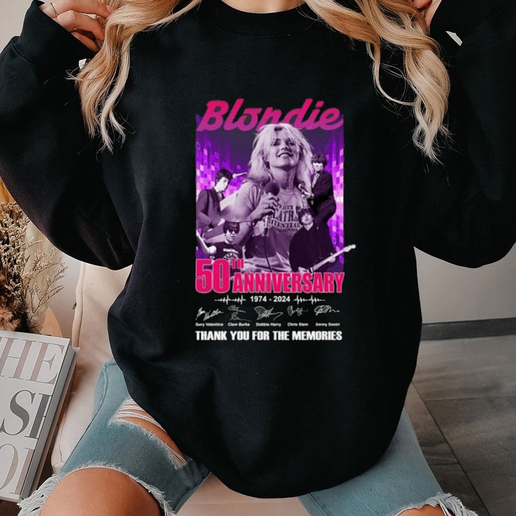 Blondie 50th Anniversary 1974 2024 Thank You For The Memories Shirt