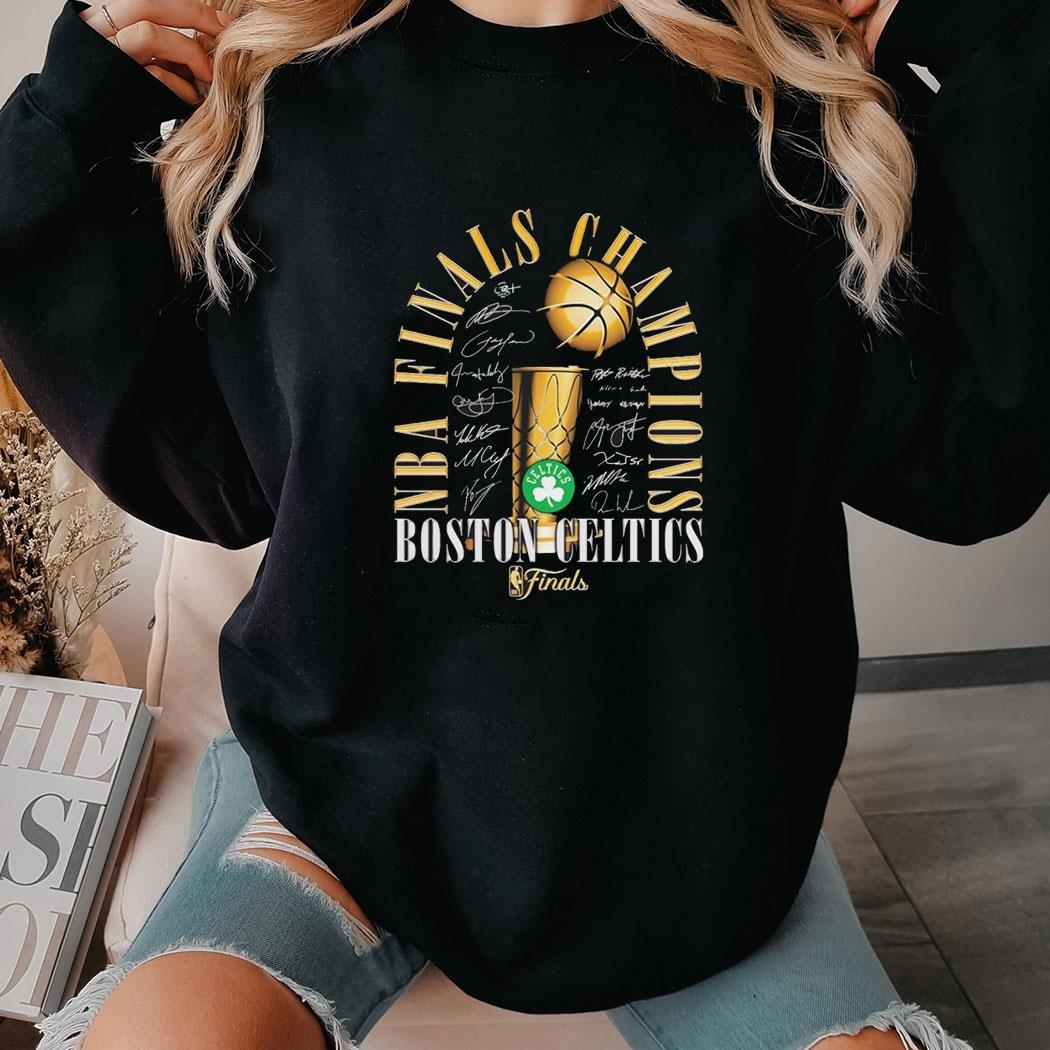 Boston Celtics Fanatics Womens 2024 Nba Finals Champions Fade Away Signature Shirt