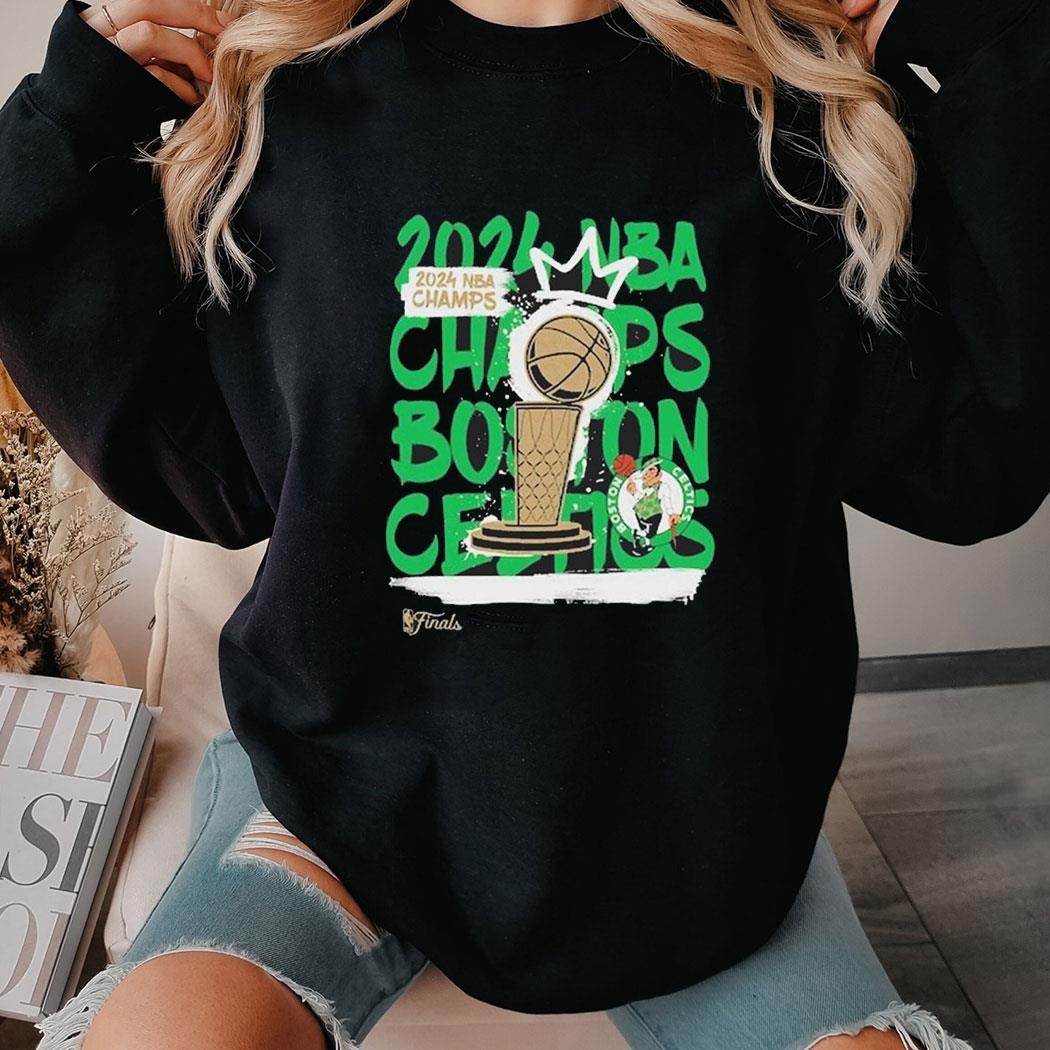 Boston Celtics Sportiqe Womens 2024 Nba Finals Champions King Of The Court Phoebe Shirt