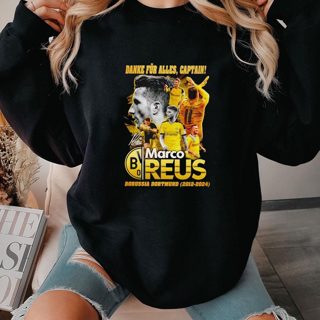 Danke Fur Alles Captain Marco Reus Borussia Dortmund 2012-2024 Tee Hoodie