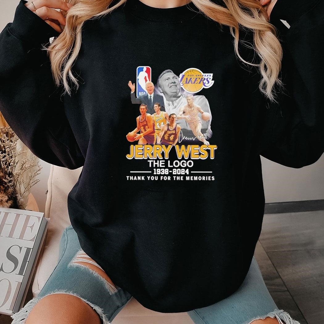 Lakers Jerry West The Logo 1938 2024 Thank You For The Memories Shirt Hoodie