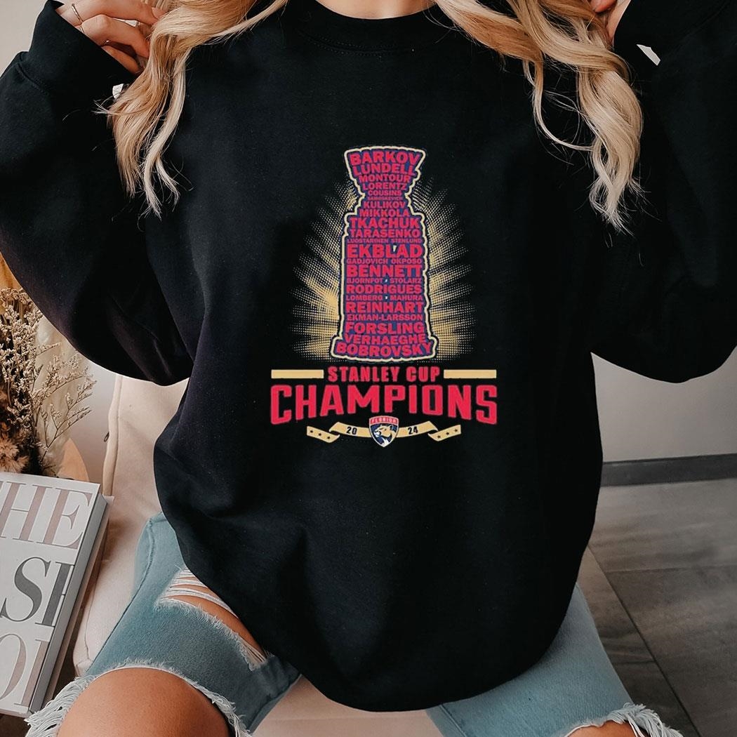 List Of Stars Florida Panthers Nhl Stanley Cup Champions 2024 Shirt Hoodie List Of Stars Florida Panthers Nhl Stanley Cup Champions 2024 Shirt Hoodie