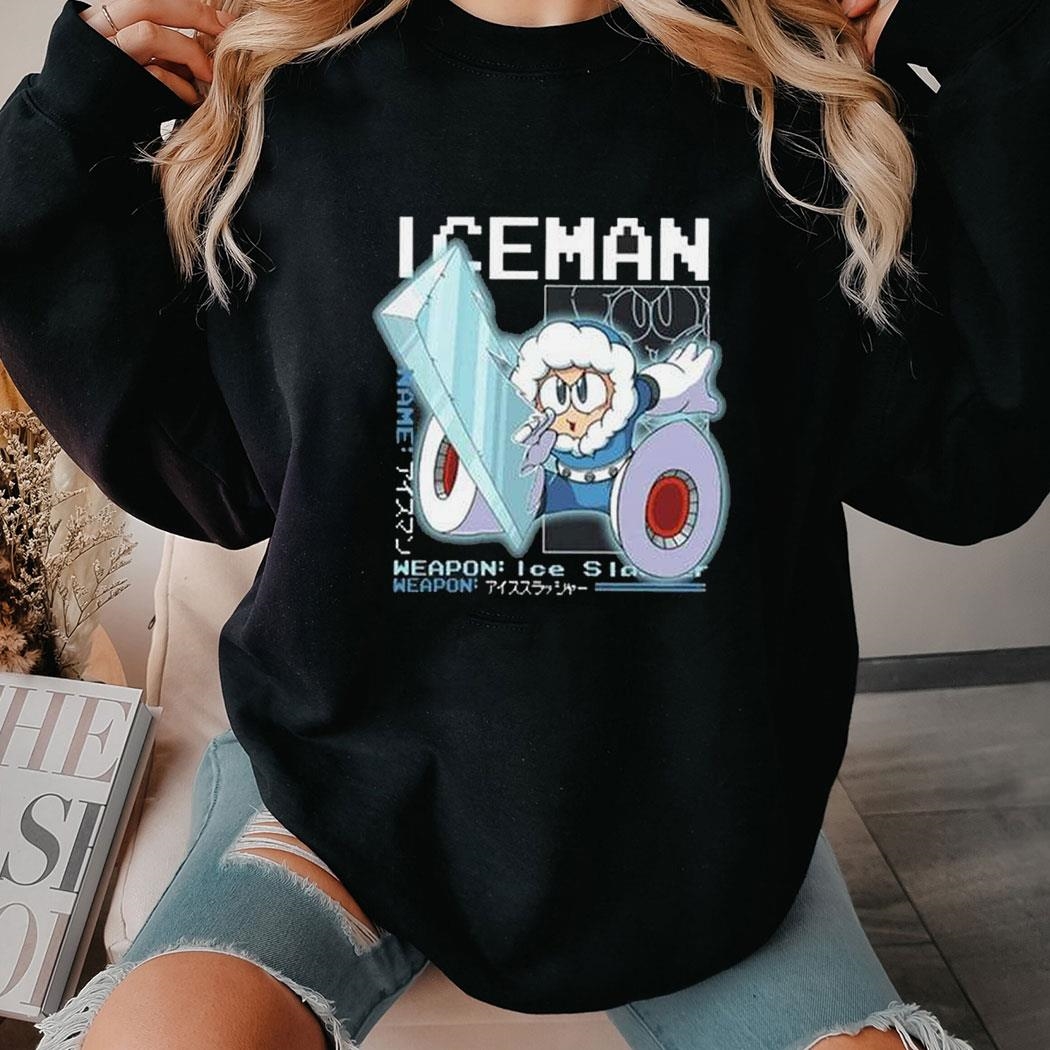 Mega Man Capcom Iceman Large Shirt Hoodie Mega Man Capcom Iceman Large Shirt Hoodie
