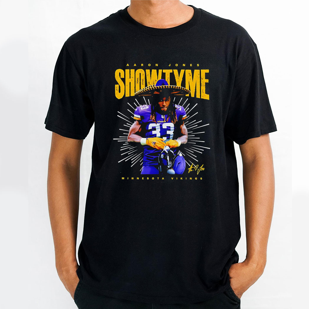 Aaron Jones Minnesota Vikings Showtyme Signature 2024 Shirt Hoodie