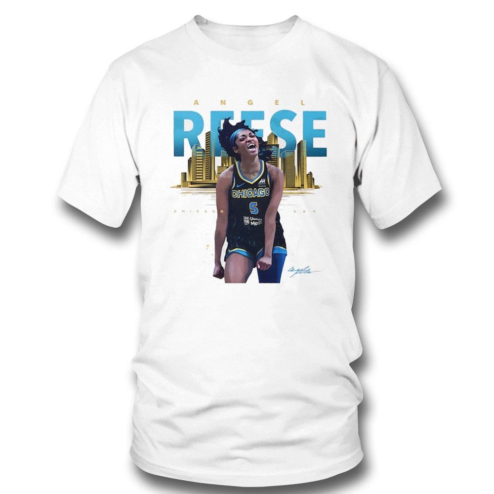 Angel Reese Chicago Sky Skyline Signature 2024 Shirt