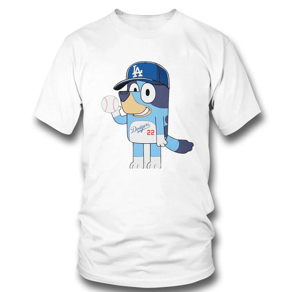 Bluey Bandit Heeler Los Angeles Dodgers Baseball Cartoon Shirt