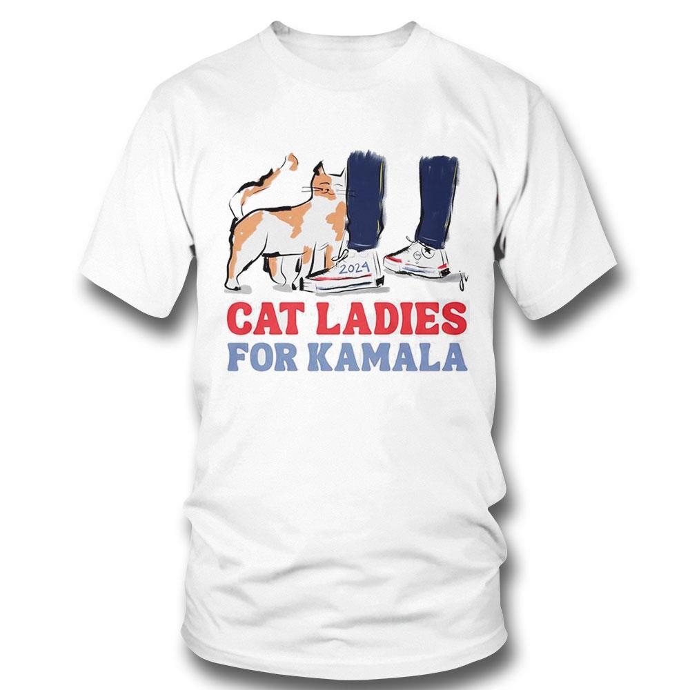 Cat Ladies For Kamala Harris With Shoes Art Shirt