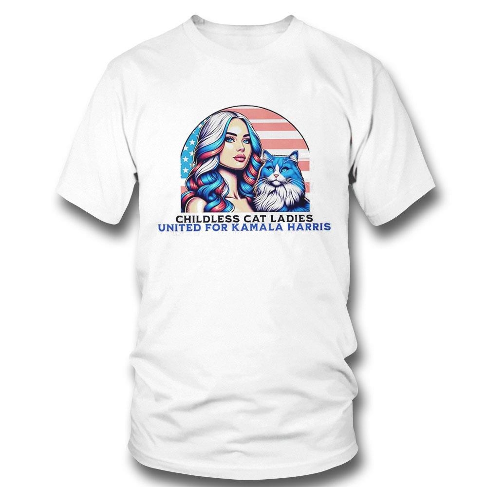 Childless Cat Ladies United For Kamala Harris Vote Blue 2024 Shirt