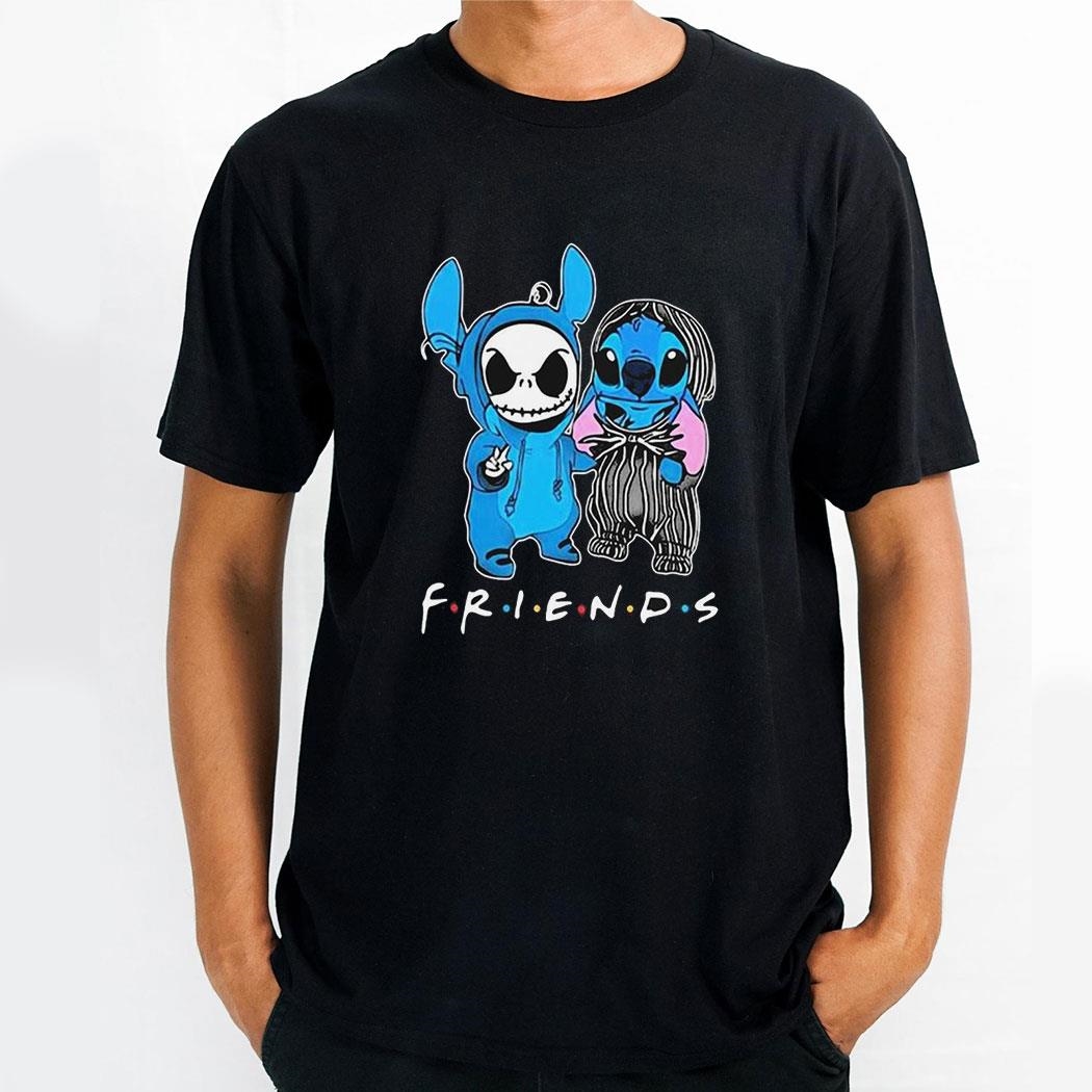 Friends Stitch And Jack Skellington The Nightmare Before Christmas 2024 Painting Shirthoodie