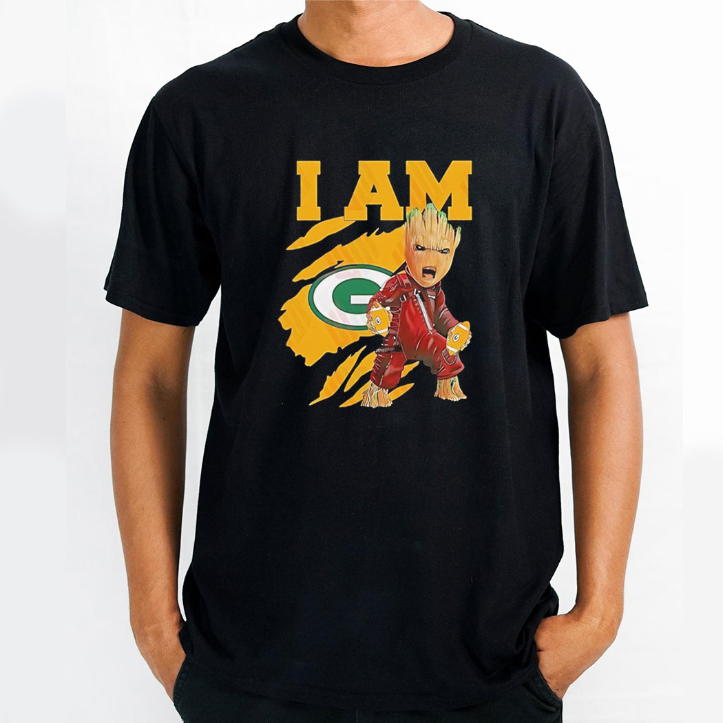 Groot I Am Green Bay Packers Logo Shirt Hoodie