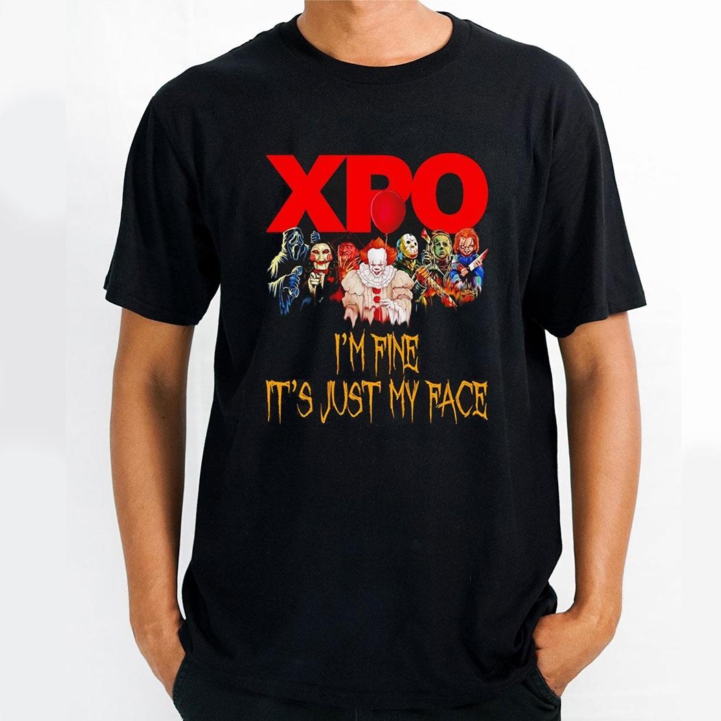 Horror Movie Characters Im Fine Its Just My Face Xpo Halloween 2024 Shirt